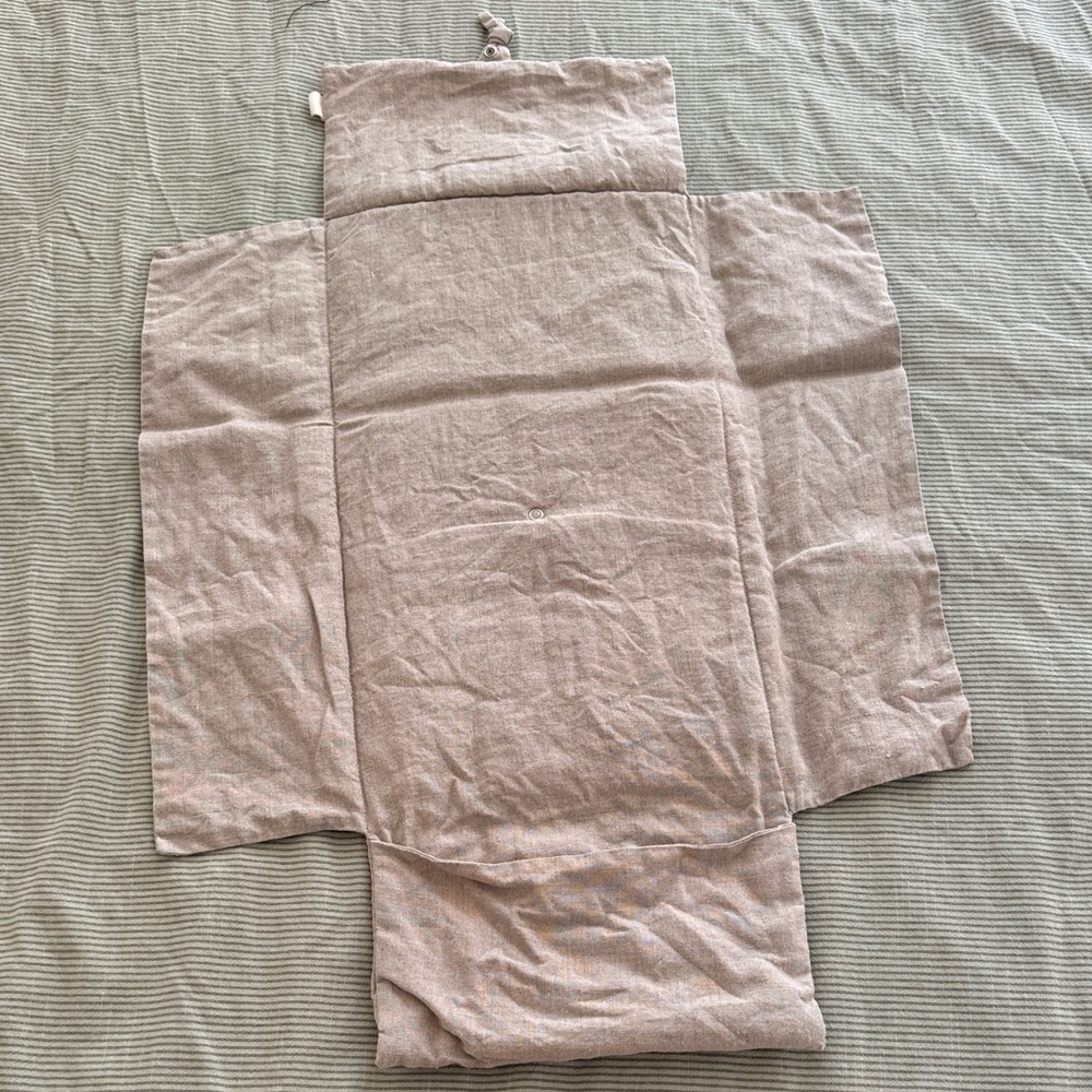 Light cream Foldable changing pad - petit picotin (French brand) - linen